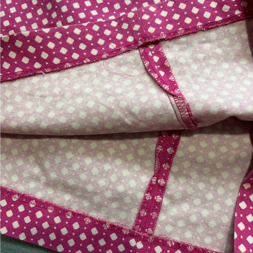 J. Crew Fuchsia Hot Pink and White Polka Dot Mini Skirt Canvas Size 2 - Picture 6 of 10